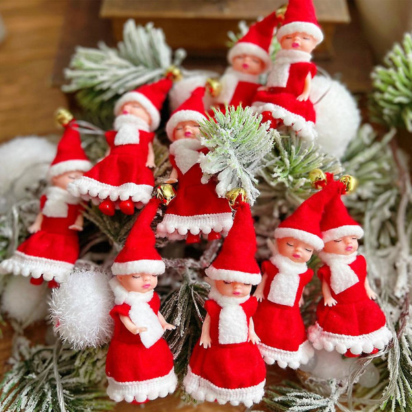 Christmas Santa Elf Doll Hængende Ornament Xmas Tree Pendant Party Dekoration Gift