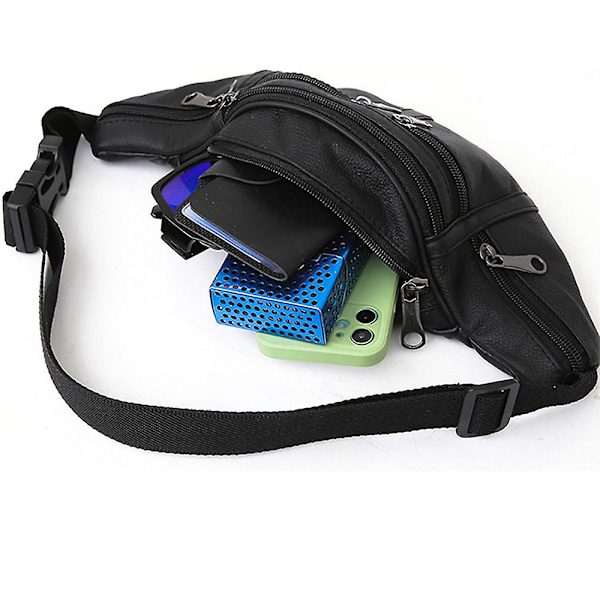 Herre Multifunksjonell Sportsbag Fanny Packs For Running Hiking Midjeveske Midjepakke Skulderbag Gaver Black