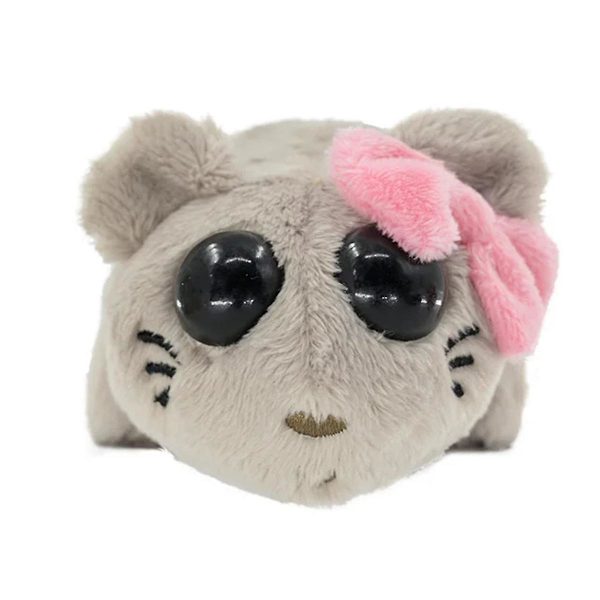 Trist hamster plysch, hamster legetøj, trist hamster meme plysch legetøj med indbygget trykknap violin lyd, Gray