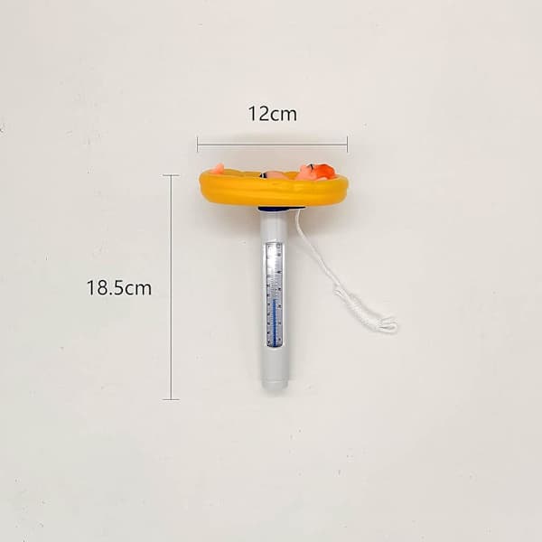 Simbassintermometer Vandtermometer, Simbassintermometer, Multifunktionel Flydende Tegneserie-Stil Vandtermometer Til Spa Gul