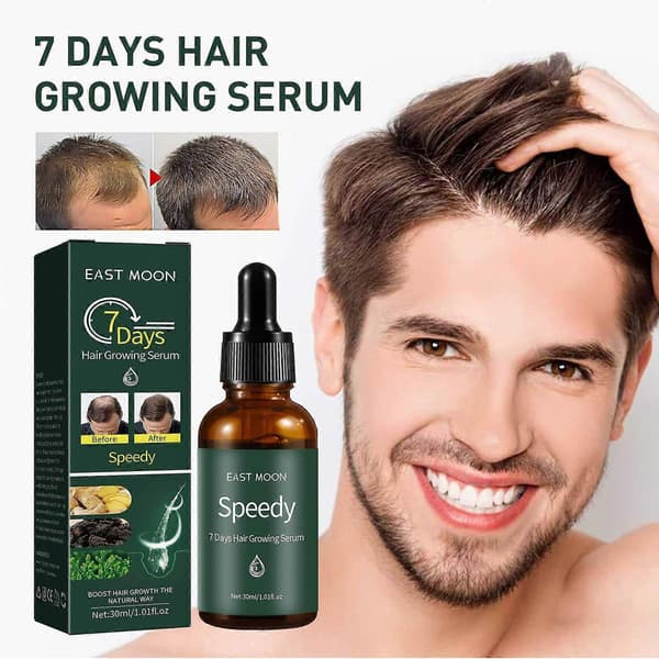 Håråterväxt 7 dagar, ingefära grodd eterisk olja hårväxt håravfall behandling hårvård hårväxtserum för män och kvinnor 30ml 3pcs