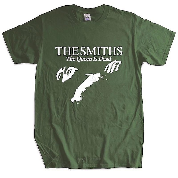 Smiths \"Dronningen er død\" - T-skjorte, 1980-talls Indie Morrissey Plus Size Menn Svart T-skjorte Army green XL