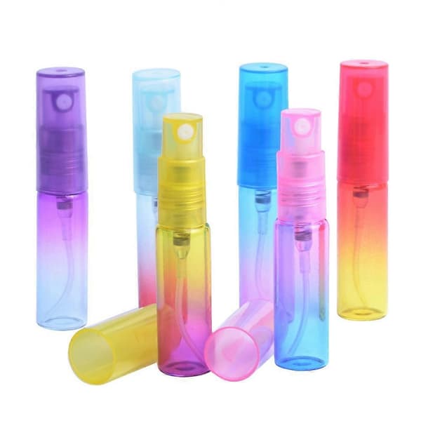 Sprayflaska Parfymdispenser för förvaring 6 st 5 ml sminkbehållare regnbåge