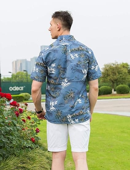Hawaiiskjorter til mænd, korte ærmer