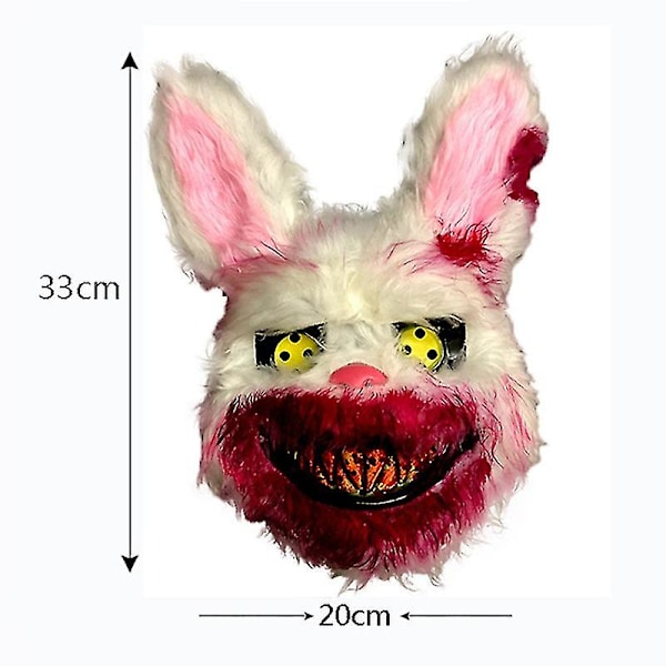 Halloween Party Skräck Huvudöverdrag Kanin Cosplay Mask Halloween Karneval Kostym Huvudbonad Rekvisita Handgjord Dans Maskerad Horror Zekai H04