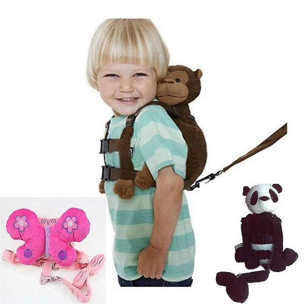 Monkey 2-in-1 Baby Kids Keeper Assistant toddler kävelevän turvavaljaiden reppu - Jxlgv
