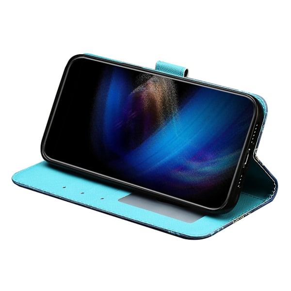 För Motorola Moto G14 5g Plånboksfodral i Läder 3d Mönster Folio Cover Starry Sky