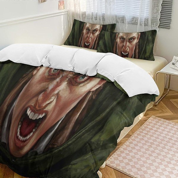 v1313 Attack On Titan Täcke Set Tjockt Mjukt 3-delars Sängklädesset Året Runt Täcke med 2 Örngott för Vuxna Kvinnor Flickor Tonåringar Hem Rum Deco 200x200cm 78x78in