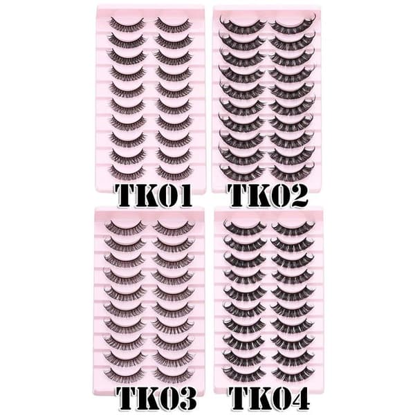 10 paria 3D Mink DD Curl -tekoripsiä TK02