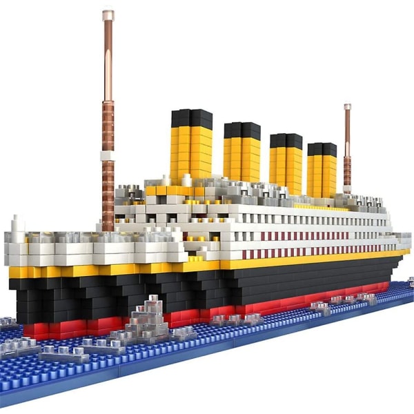 Titanic Model Micro Blocks Building Set, 3d Puzzle Diy Educational Toy, Present för vuxna och barn (1860 st) (titanic)
