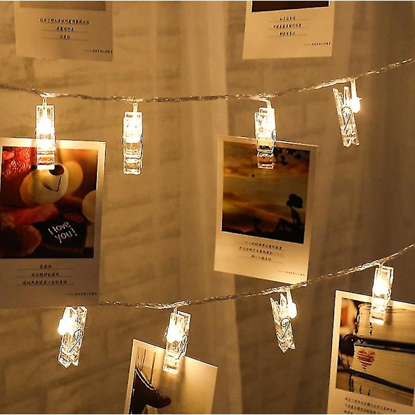 LED-fotoklämma kopparsträngslampor