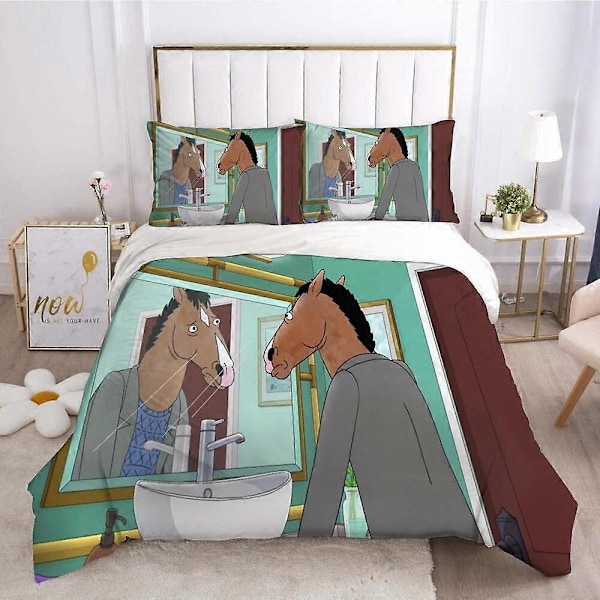 v4832 Påslakanset Present BoJack Horseman Täcke Storlek AU Sängkläder IU4832 135x200cm 53x78in