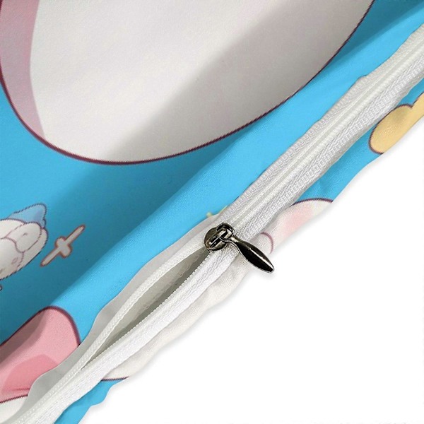 v1097 Cinnamoroll Dynesett Tykk Myk 3 Deler Sengetøy Sett Helårs Dynetrekk med 2 Putetrekk for Voksne Kvinner Jenter Tenåringer Hjem Rom Dekor io 135x200cm 53x78in