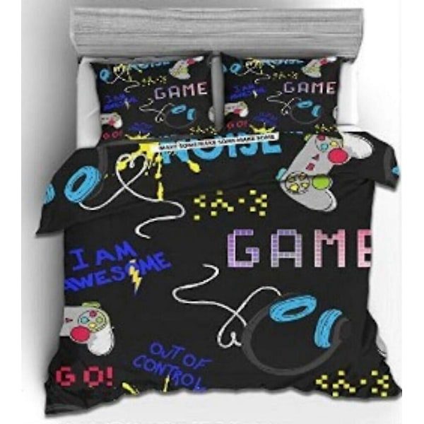 v2918 Sängkläder Gamepad Barn Pojke Påslakanset Sängkläder Doona Örngott Sängkläder IU2918 135x200cm 53x78in
