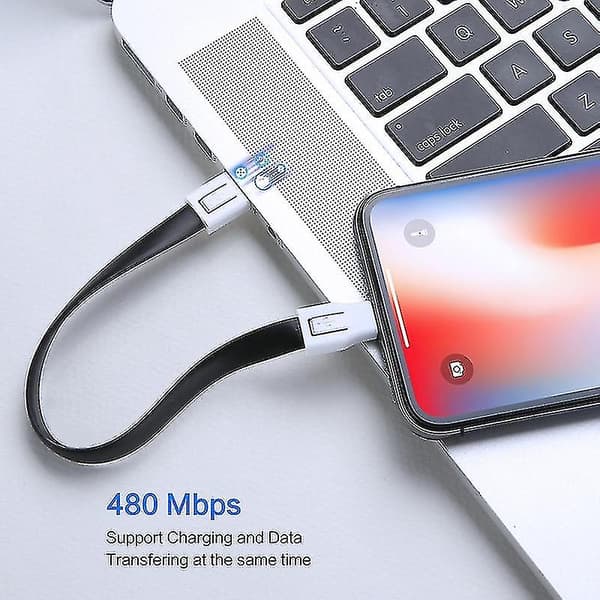3 i 1 Mini Keychain Laddare USB-kabel Micro USB Typ C Belysningskabel