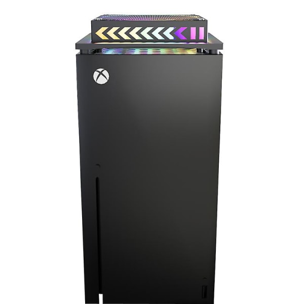 Kylfläkt kompatibel med Xbox Series X, med LED-ljus, dammskyddande metallnätfläkt externt kylsystem Black