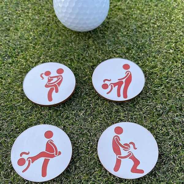 1 st lustig vuxenhumor signal golfboll markör justeringsverktyg modeller boll linje liner markör mall justering träningshjälpmedel verktyg A