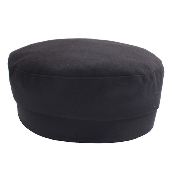 Unisex Baker Boy Peaked Cap Med Bremskjerm Newsboy Beret Hat Cadet Military Hat Black