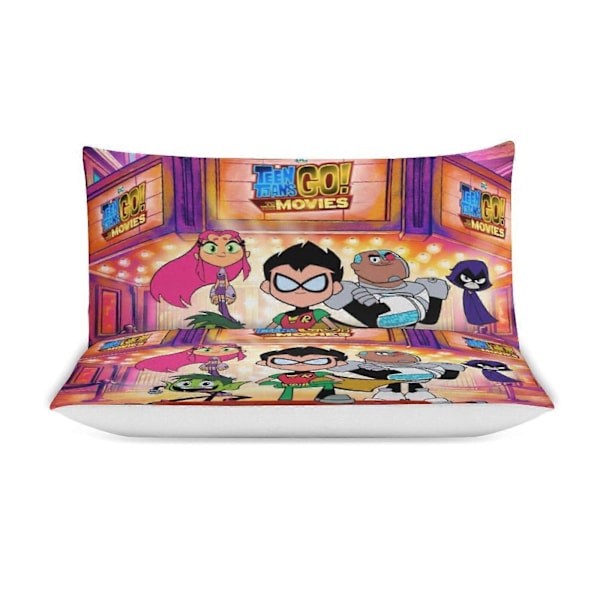 x396 Teen Titans Go 3-delt sengetøjssæt Varmt og behageligt blødt dynebetræk sengetøjssæt med 1 dynebetræk og 2 pudebetræk til soveværelse b396 200x200cm 78x78in