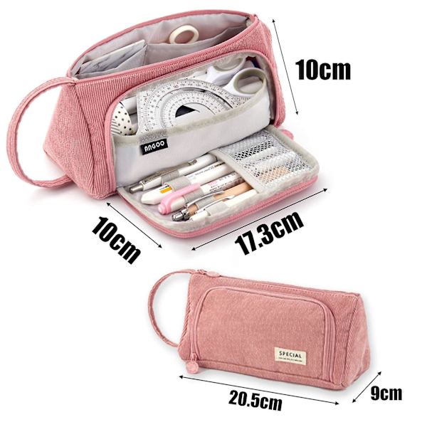 Pencil Case Girls Pencil Case Large Capacity Teenager Case Pens Pencil Case for School & Office Blue
