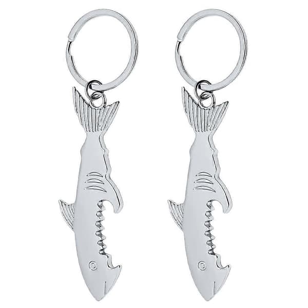 Öppnare Nyckeldesign Multifunktionella 2st Nyckelringar Silver Zinklegering