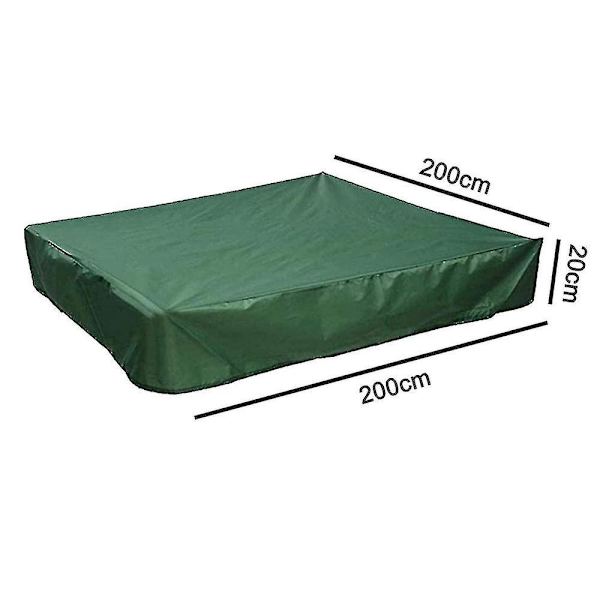Vedenpitävä hiekkalaatikon kansi, pressu hiekkalaatikon kansi, lelu hiekkalaatikon kansi Green 200x200x20cm