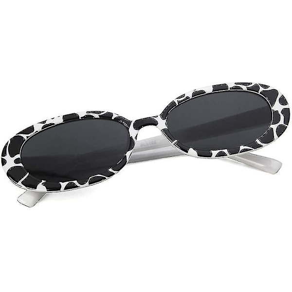 Fashion Solglasögon Ko Mönster Trendig Cool Liten Ram Glasögon Fläckig