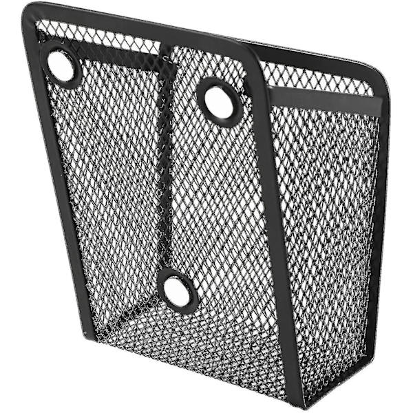 Magnetisk pennhållare, 2 fack nät i rostfritt stål pennkorg, metall skrivinstrument förvaringsorganisatör för whiteboard, svart tavla, kök eller Rectangle