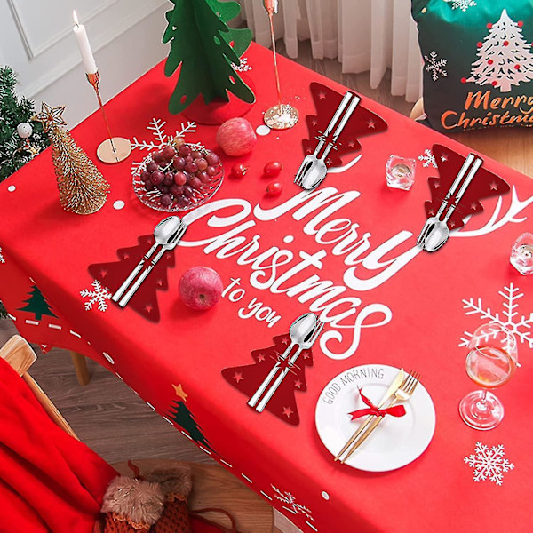 Julgran Bestickhållare Jul Silverware Hållare Set