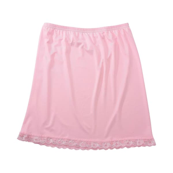 Elastisk midje halv underskjørt skjørt dame krinoline Pink