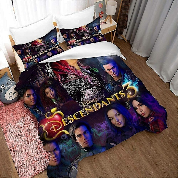 v5614 Sängkläder Descendants Bäddset 3 Delar Påslakan Örngott Täcke Örngott Set Storlek Sängkläder IU5614 135x200cm 53x78in