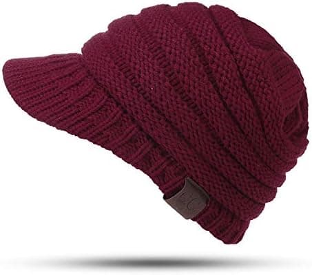 Varm vintermössa med hästsvansöppning red