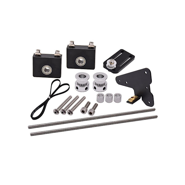 1 set 3d-skrivartillbehör Dual Z-axis uppgraderingssats 3d-skrivardelar för -3v2 Pro-skrivare black  silver