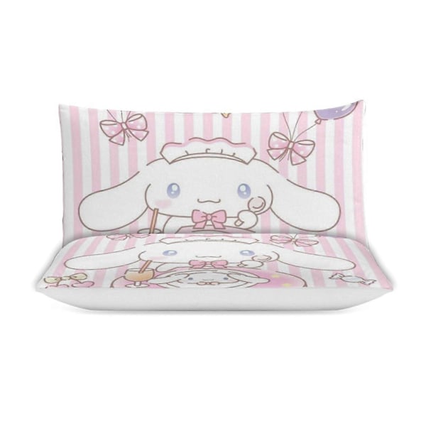 v775 Cinnamoroll 3-delars Bäddset för Enkelsäng - Inkluderar 1 Enkeltäcke och 2 Örngott - Blekningsresistent Mikrofiber - Cinnamoroll io775 135x200cm 53x78in