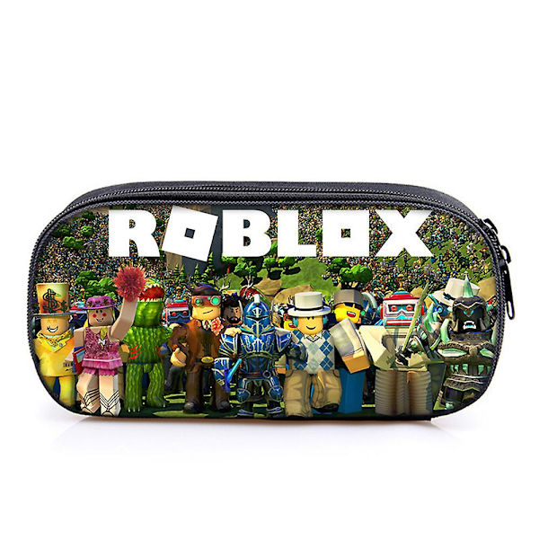 Roblox trykt drenge piger stor kapacitet blyant taske pen taske studerende skole kontorartikler arrangør pung tilbage til skolen gave D