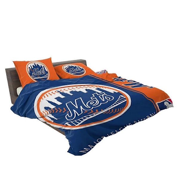 v3853 Sängkläder New York Mets MLB Baseball National League Påslakanset Sängkläder IU3853 135x200cm 53x78in