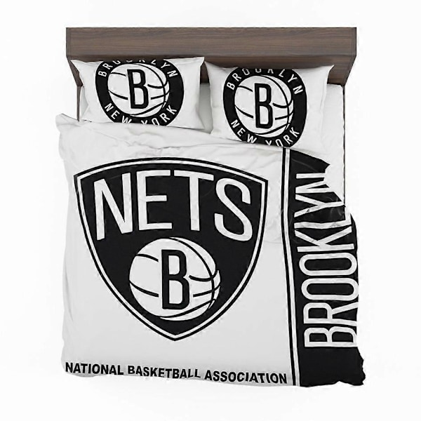 v3917 Lakanat Brooklyn Nets NBA Koripallo Peittosetti Pehmeät Lasten Lakanat IU3917 200x200cm 78x78in