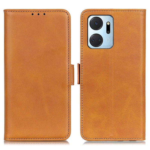 For Honor X7a 5G cover puhelinkotelo, nahkainen lompakkotelineen phone case- keltainen