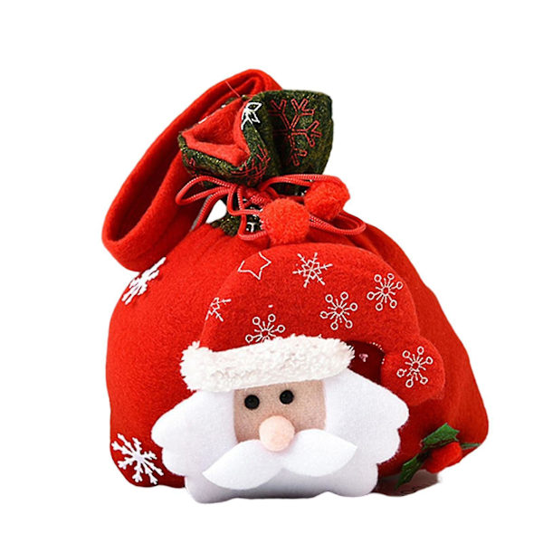 Julegave Tote Bag Julegavepose Med Tegneserie Plys Dekoration Og Håndtag Fest Favør (d, Stil) Bd
