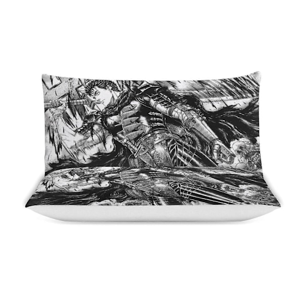 x289 Anime Berserk 3-osainen vuodevaatesetti Lämmin ja mukava pehmeä pussilakanasetti, jossa 1 pussilakana ja 2 tyynyliinaa makuuhuoneeseen b289 240x260cm 94x102in