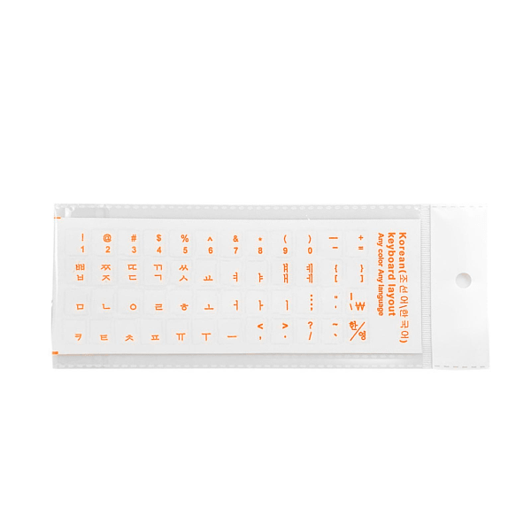 Pvc Desktop Keyboard Sticker Korean Keyboard Sticker Pvc Keyboard Replacement Orange