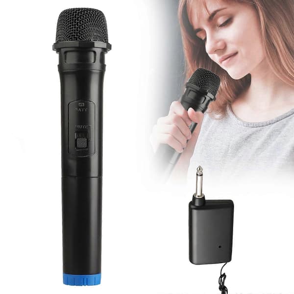 Wireless Microphone Karaoke Bluetooth Microphone, Wireless Professional Handheld Wireless Microphone & Receiver System, Cordless Microphone For Singing Karaoke