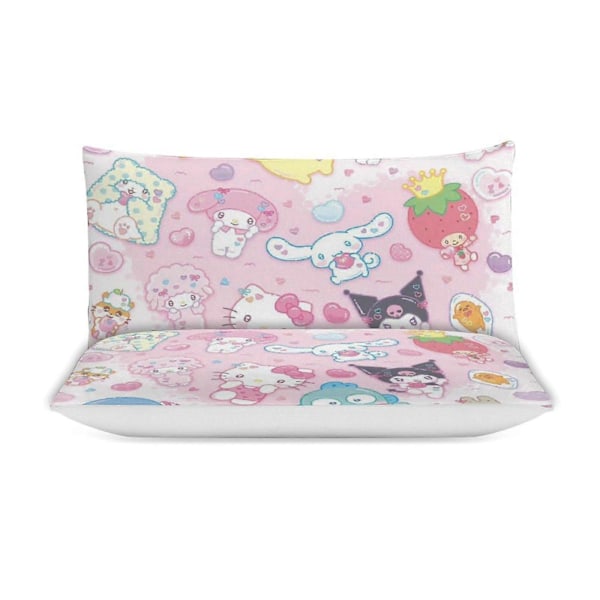 v778 Cinnamoroll 3-delars Twin Sängset - Inkluderar 1 Enkelt Täcke och 2 Örngott Sängkläder - Färgbeständig Mikrofiber - Cinnamoroll io778 240x260cm 94x102in
