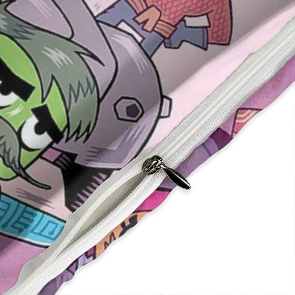 x85 Teen Titans Go 3-delat Sängklädesset Varmt och Bekvämt Mjukt Påslakanset med 1 Påslakan och 2 Örngott för Sovrum b85 135x200cm 53x78in
