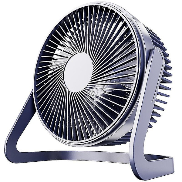 Small Desktop USB Fan Quiet Mini Desktop Electric Fan, Blue, 5 inch