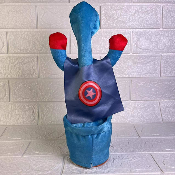Superhelt Dansende Kaktus Elektronisk Spider-man Legetøj Baby Blød Plys Dukke Kan Synge Og Danse Stemme Interaktiv Fødselsdagsgave captain with cloak