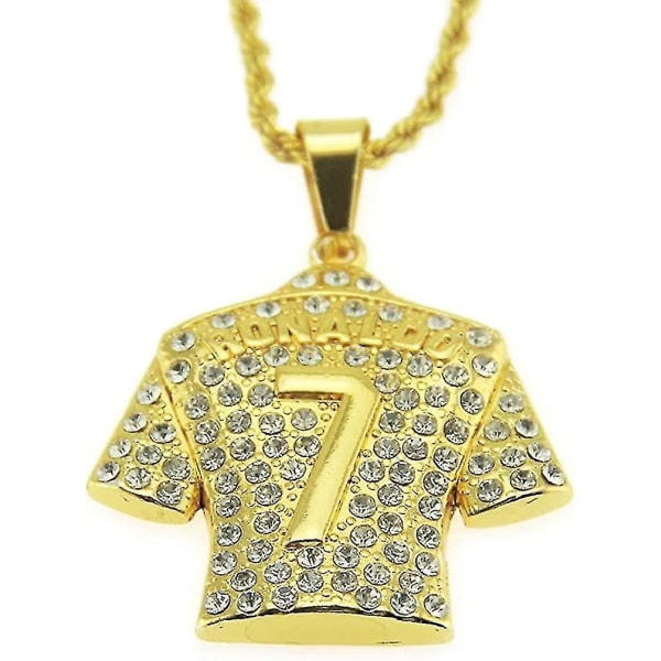Jerseyhalsband för män, Hip Hop Ronaldo nr 7 Jerseyhalsband