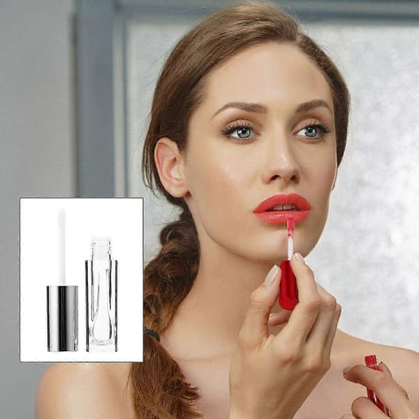 Lipgloss Underflask Lipglossflaske til Opbevaring 10 Stk Sølv
