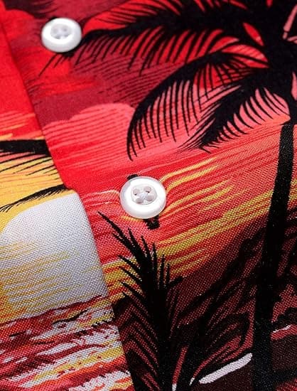 Uformell kortermet hawaiiskjorte i bomull