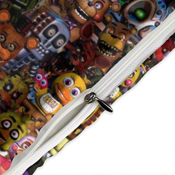 267v Five Nights at Freddy's 3-osainen vuodevaatesetti Lämmin ja mukava pehmeä pussilakanasetti, jossa 1 pussilakana ja 2 tyynyliinaa pojille ja tytöille 135x200cm 53x78in
